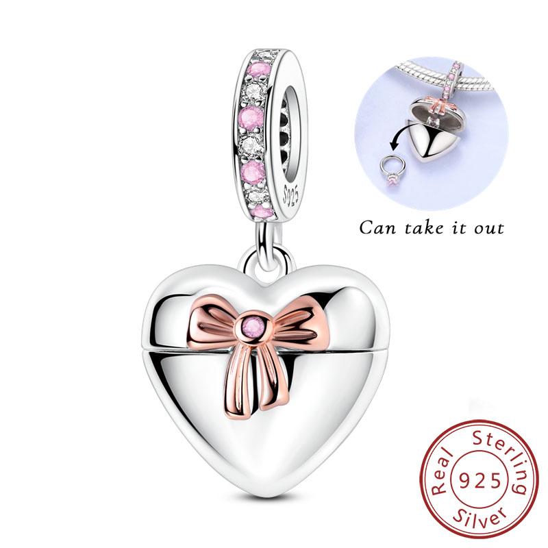 New Copper Charms Bead Penguin Owl Bow Heart Charm Fit Original Pendant Bracelet Jewelry Making For Women Gift