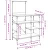 Baker s Shelf Black 90 x 40 x 132 cm Wood Based Material and Metal