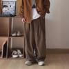 2024 Мужские японские ретро-брюки свободного покроя с широкими штанинами для работы — однотонные, универсальные, повседневные весенние брюки