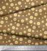 Soimoi Black Poly Crepe Fabric Lemon Slice Shirting Print Fabric by Yard 42 Inch