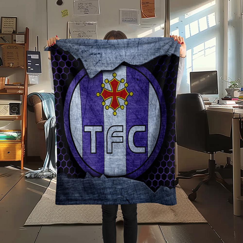 Toulouse Football Club  Print Flannel Blanket, High quality Comfortable for All Seasons, Home Decor, Warmth and Comfort