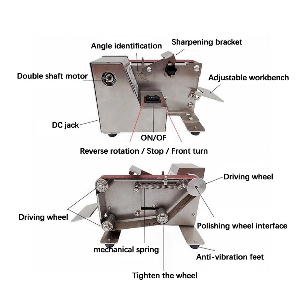Маленькая шлифовальная машина 180 Вт, ленточная шлифовальная машина, 7 скоростей, регулируемая бытовая электрическая полировальная машина