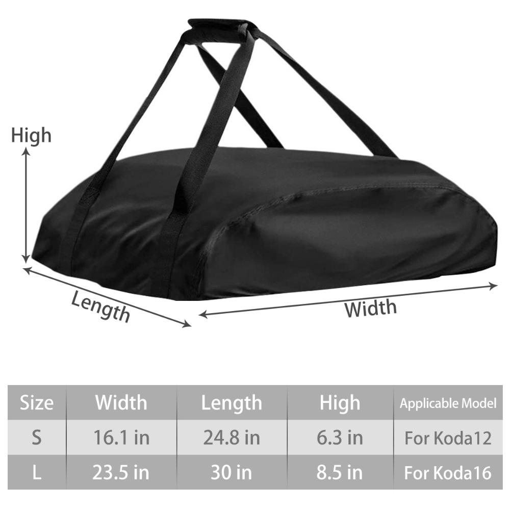 New Pizza Oven Cover for Ooni Koda 12 16 Portable 420D Oxford Fabric Waterproof Pizza Oven Dustproof Covers BBQ Accessories