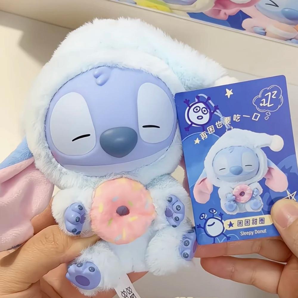 Оригинальный Miniso Disney Стич Серия «Съешь что-нибудь перед сном» Виниловый Блайнд Бокс Сумка Подвеска Милая Кукла Мистери Бокс Игрушка Подарок для Взрослого