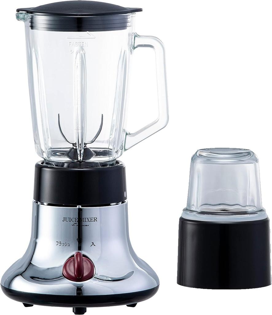 FUKAI Black Titanium Mill Juice Mixer Black Titanium Coated Mixer that Can Crush Glass Bottle Compact Mill Mixer with Protective Vegetable Fruit