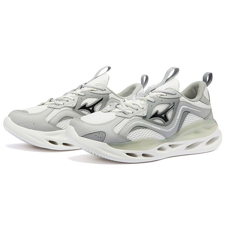 Mizuno Koi 1.5 Ретро Перфорированная Ткань Синтетическая Кожа Нескользящие Износостойкие Дышащие Низкие Повседневные Кроссовки для Бега Унисекс D1GH220403