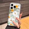 Модный Чехол для Телефона с Цветочным Узором для iPhone 17 Air 16 15 14 Plus 13 12 11 Pro Max X Xs XR 8 e Мягкий Прозрачный Чехол из ТПУ