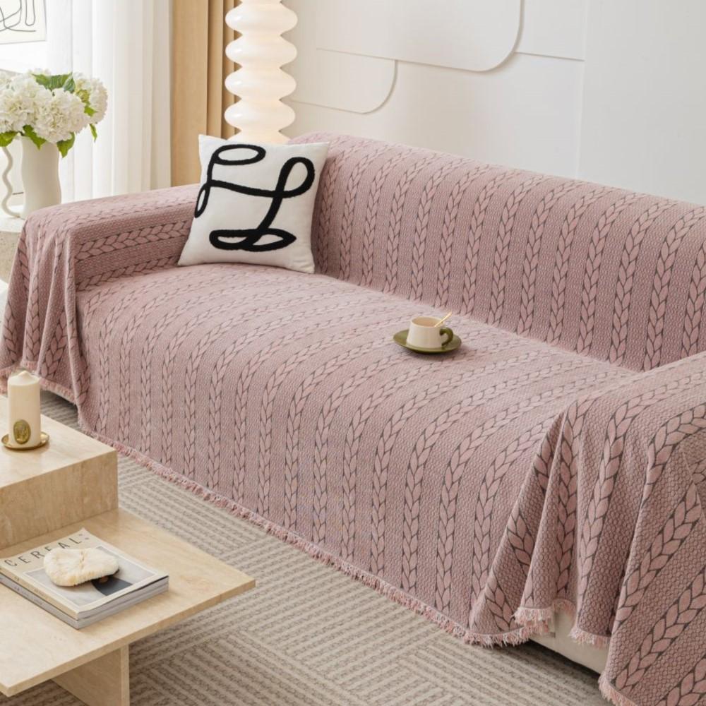 Чехол для диванной подушки с двумя сторонами Чехол для дивана с узором «Шенилл» и узором «Пшеничное ухо» Чехол для дивана Housse Canapé 3 места, наклонный