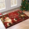 Christmas Doormat - Crystal Velvet Non-Slip Rug for Entryway, Bathroom, Festive Holiday Decor Holiday Welcome Mat