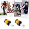 Outdoor Cycling Light 2Pcs Bicycle Handlebar End Light, Rechargeable Bike LED Flash Lamp, Plugs Safety Indicator for Nigh Riding Waterproof