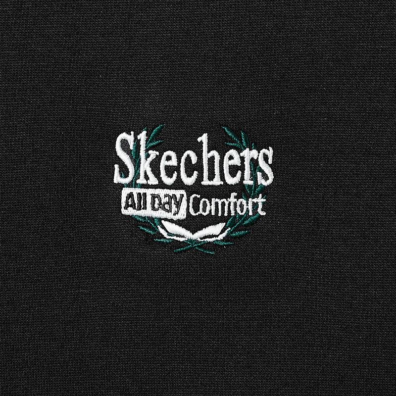 Skechers Серия спортивных альянсов Свободный мягкий однотонный пуловер-свитшот Унисекс свитшот L325U041-0018