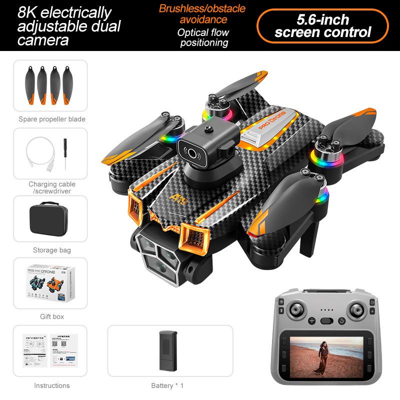 CrossA19PRO Drone: Large Screen HD Aerial Photography with Intelligent Obstacle Avoidance and Brushless Quadcopter.