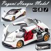 Масштаб 1/24 Huayra, литая под давлением модель автомобиля, игрушечная машина с откатным механизмом, звуком и светом для детей, коллекция подарков для мальчиков и девочек