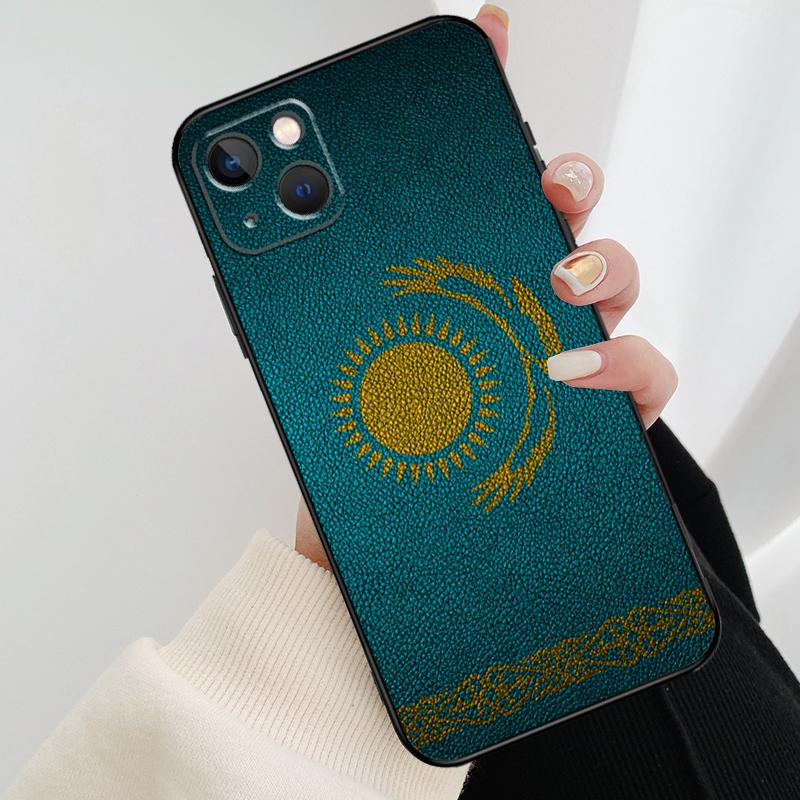 Чехол для телефона Флаг Казахстана Для iPhone 17 Pro Max 14 13 12 11 15 16 Pro Max mini 16 15 Plus 16e 17 Air Cover