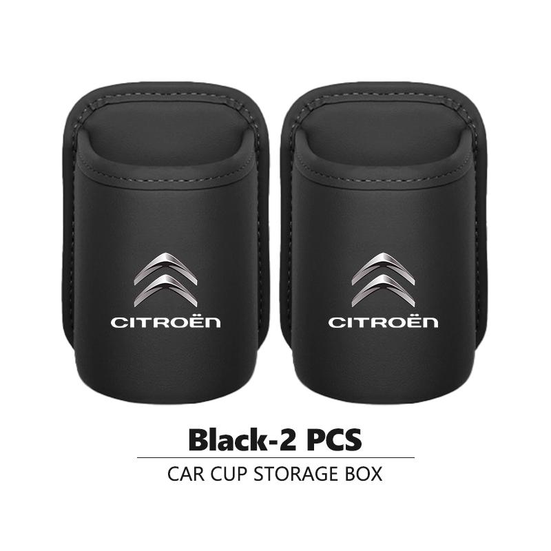 For Citroen Car Door Cup Holder Leather Automotive Drink Rack Storage Bin C4 C3 C5 C1 C2 C6 VTS C4L DS3 DS4 DS5 Grand Berlingo