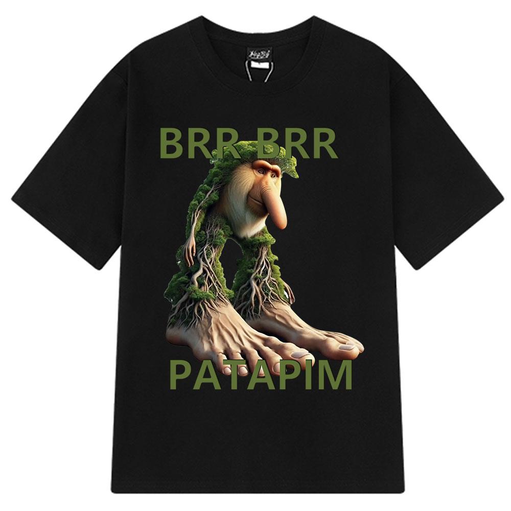 Italian Brainrot Tralalero Tralala Tung Tung Tung Sahur Bombardiro Crocodilo Funny Meme T-shirt Men Women Fashion Loose T Shirts