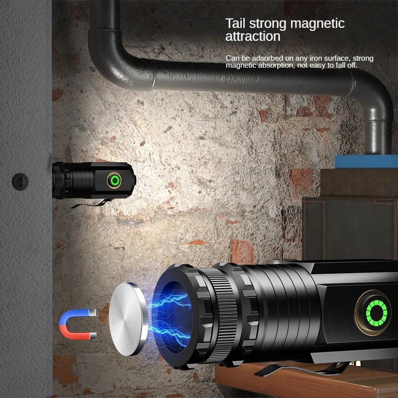 Портативный светодиодный фонарик с USB-зарядкой, гироскоп для пальцев для снятия стресса, уличный мини-фонарик из алюминиевого сплава, поисковый фонарь, фонарь для кемпинга