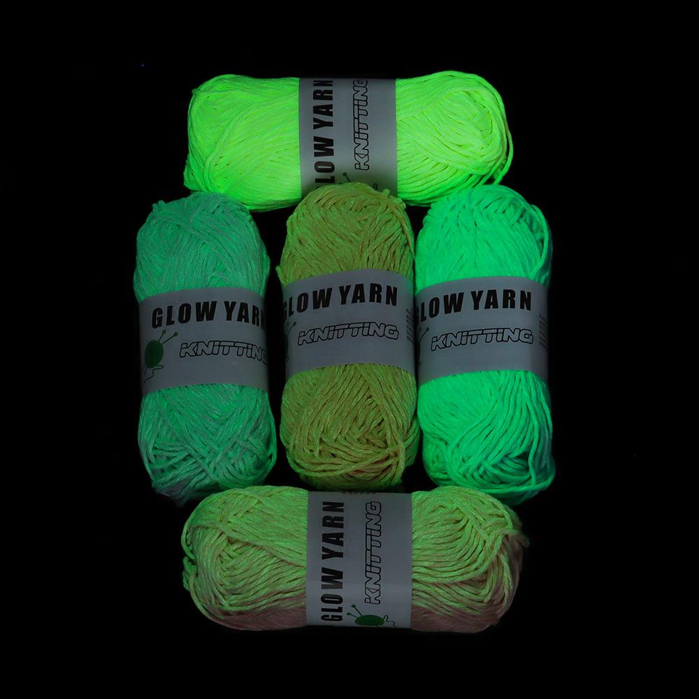 Новая функциональная ручная работа шитье ручное вязание светящаяся объемная пряжа светится в темноте вязальная шерсть