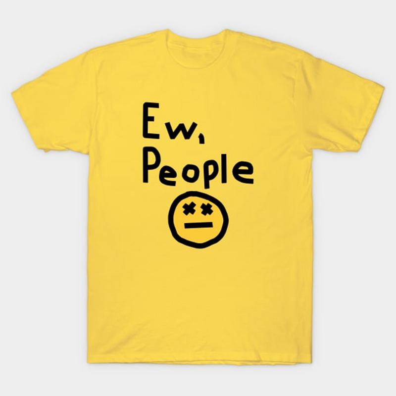 EW,People Смешная футболка для мужчин и женщин с грустным лицом, футболка с принтом, свободная, свободного размера, хлопковая, с коротким рукавом
