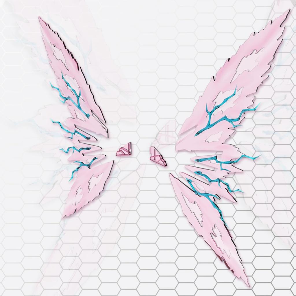 HG 1/144 Mighty Strike Freedom Gundam Wings of Light 3D Effect Figure (Clear) + Action Base [Parallel Import]