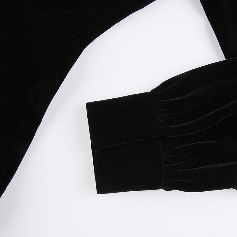 Cheongsam Darlingaga винтажное элегантное готическое велюровое черное платье с темным бантом осень-зима в китайском стиле плиссированные платья вечерние одежда с бриллиантами