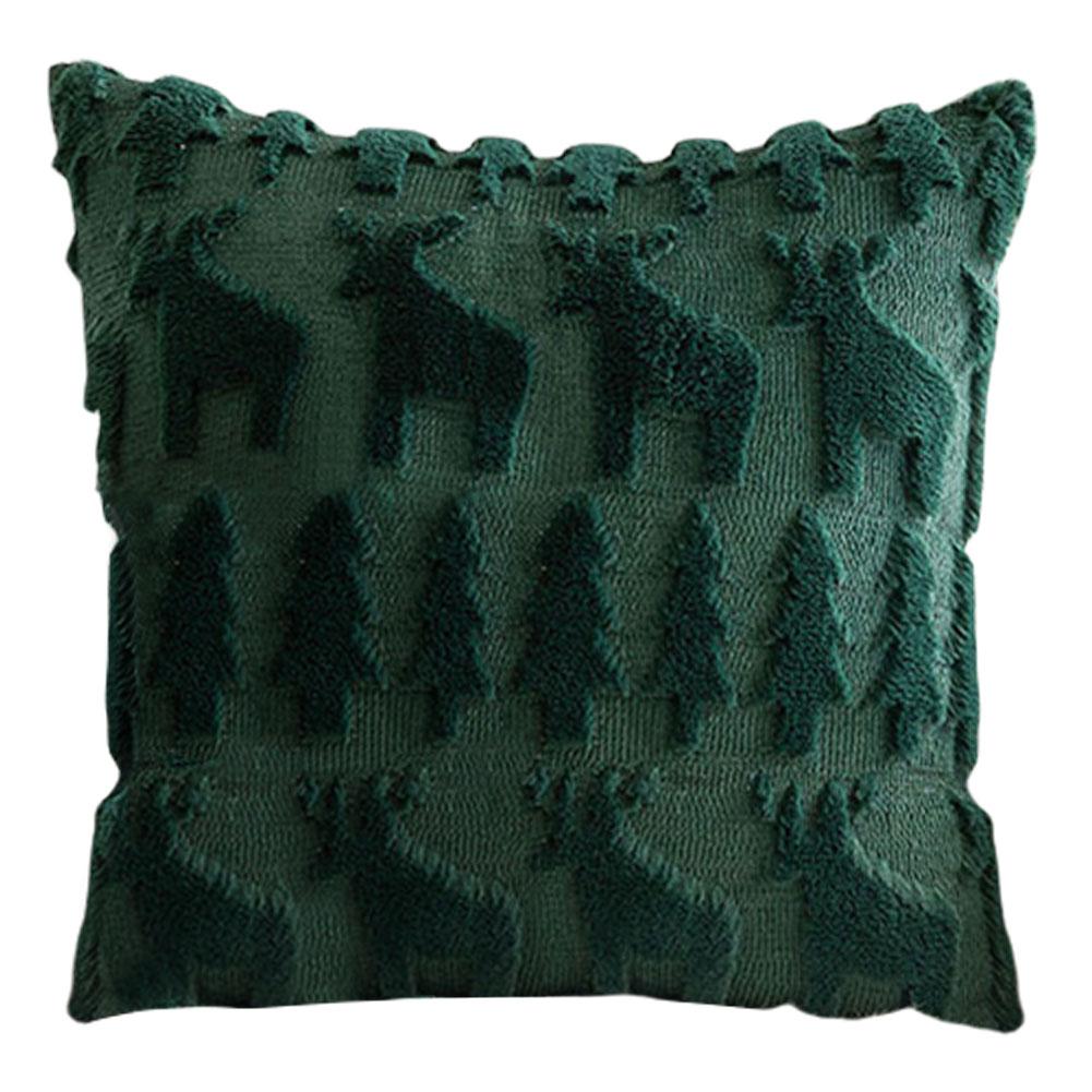 45x45cm Christmas Tree Pillow Cover Soft Snowflake Christmas Pillow Cover Christmas Plush Pillow Case for Winter Holiday Decor