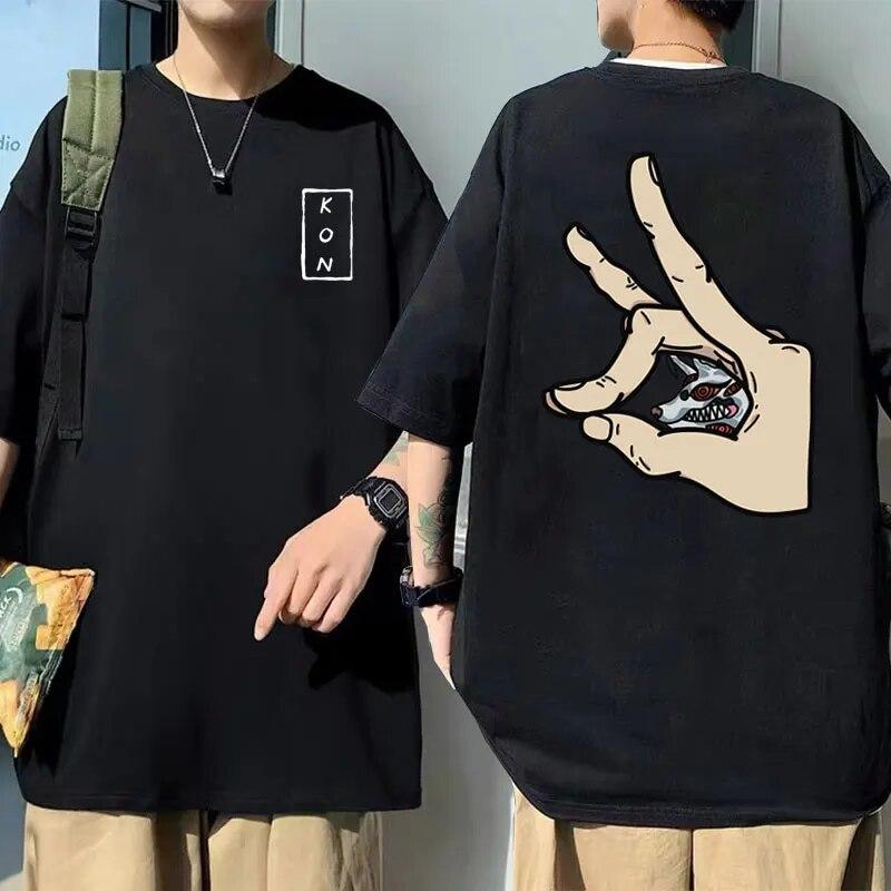 Японское аниме «Бензопила» унисекс Хаякава Аки Fox Devil Kon Футболка с принтом Унисекс Мягкие хлопковые футболки Унисекс Женская футболка Unisexga Уличная одежда