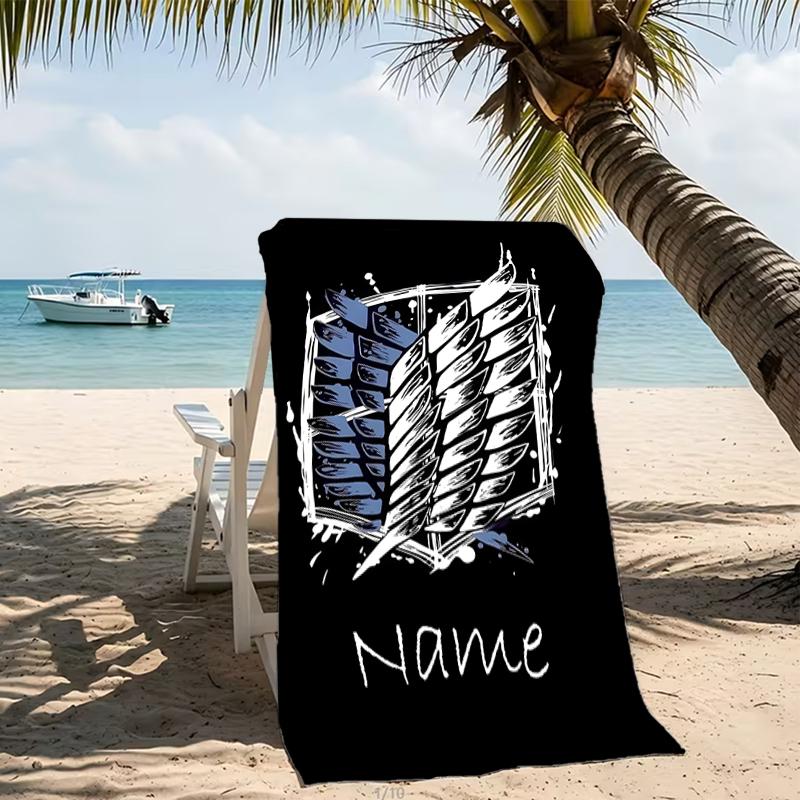 Customizable personalized beach towels Attack on Titan themed designs.Suitable for the beach, yoga, sports;ideal as beach accessories