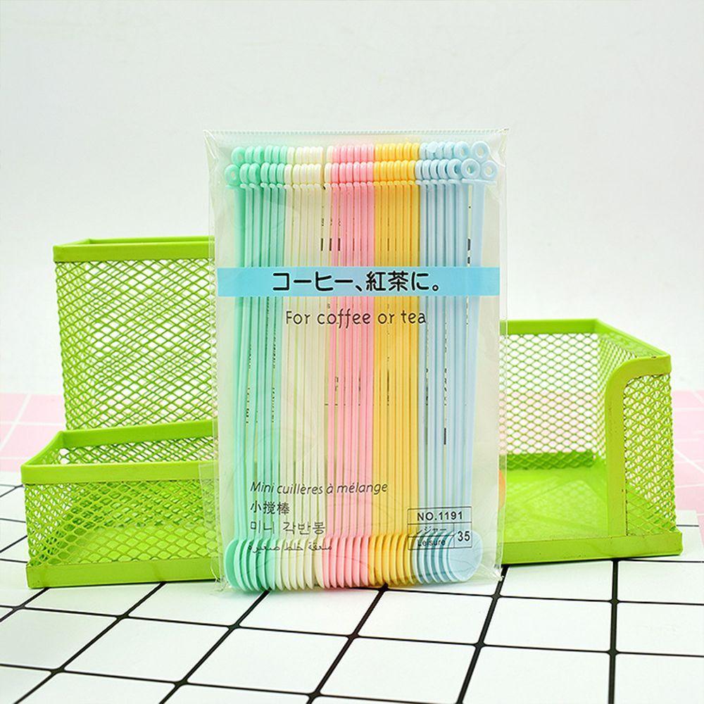 Молоко Маленькие Инструменты Ручка Мини Длинная Кофейная Ложка Пластик Бар Конфетный Цвет