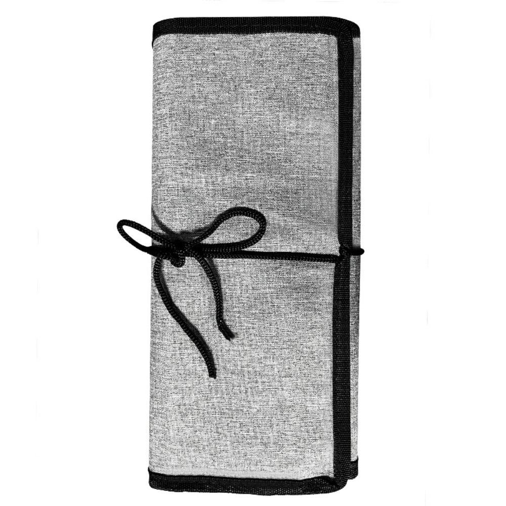 Cloth Roll 24Pcs Artist Paint Brushes Set Nylon Hair Delicate Watercolor Brush Pen Wooden Handle with Scraper