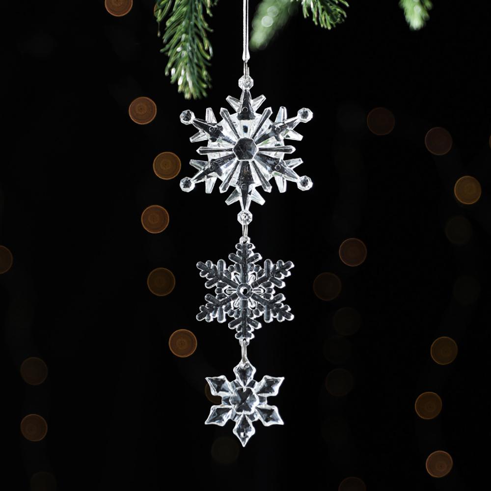 5 шт. Украшение на елку Хрустальный орнамент Акриловые рождественские снежинки