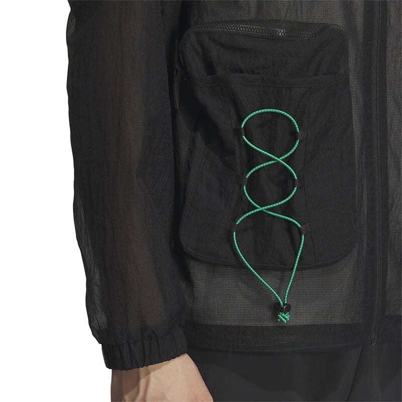 Adidas Neo Jackets Men's Black Hooded Moderate Workwear IA6858