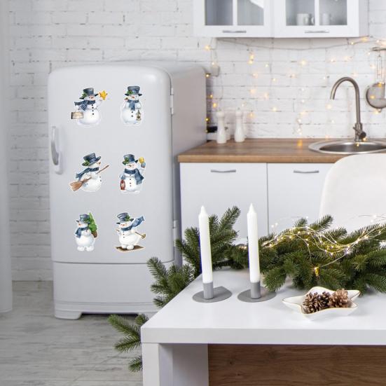 Рождественский Магнит на Холодильник Санта Клаус Снеговик Гном Лось Веселого Рождества Гаражные Двери Кухня