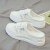 Little White Shoes Bag Head Half Slippers Women's New Summer Casual Women's Thick-soled Outer Wear Mesh Lazy Shoes