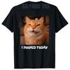 Embrace Chaos Funny Smiling Cat Meme Surreal Smug Kitten Joke Tshirt Y2k Pooping Cat Designs Womens Fashion Clothing Novelty