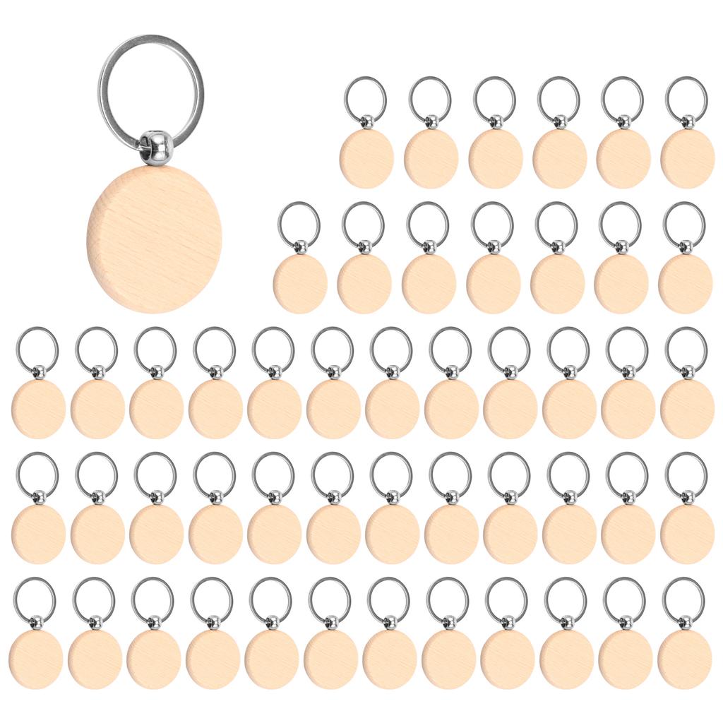 30Pcs Natural Wood Slice Round Rustic Wood Pieces Craft Wood Circle Kit Party Unfinished Wooden Slices Decoration for DIY