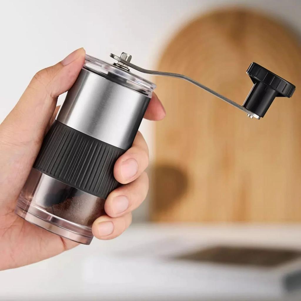 Домашняя кофеварка с функцией заваривания кофе Ручная кофемолка из нержавеющей стали Портативная кофемолка со съемной ручкой