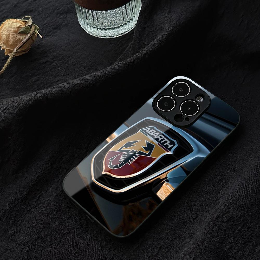 Италия Машина Abarth Новый чехол для телефона Для IPhone 15 13 14 12 16 11 Pro XS Max Plus Mini X XR SE2020 Закаленное стекло Coque