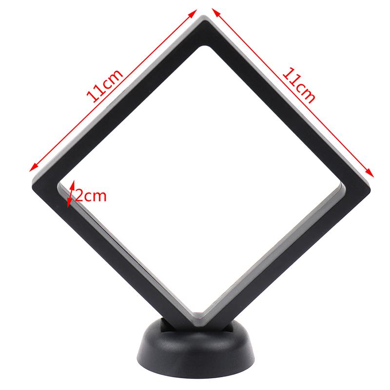 Квадратный 3D плавающий корпус для держателя рамки для ювелирных монет с подставкой