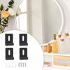 4 Pieces Metal Mirror Clips Wall Hanger with Screws Retainer Clamps