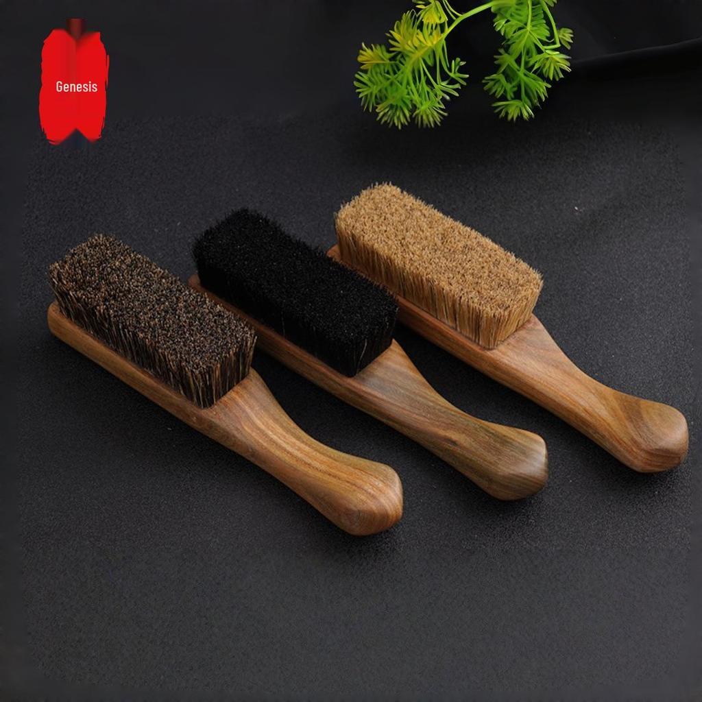 Mini Boar Bristle Brush with Purple Sandalwood and Walnuts