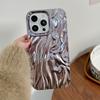 Золотой 3D Чехол для телефона с эффектом водной ряби Для iPhone 17 16 15 14 13 12 11 Pro Max Электроplated Ударопрочный Силиконовый Чехол