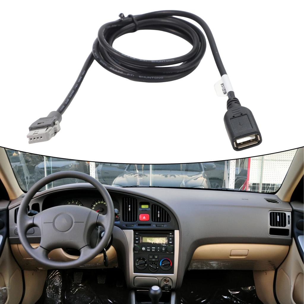 4-контактный USB-разъем, 4-контактный female-адаптер, для автомобильных установок, материал ABS, не деформирующаяся структура, практичный адаптер