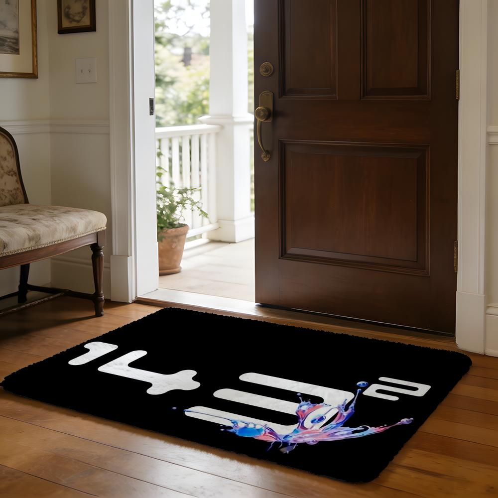 Floor Mat Soft Flannel Rug Non Slip Absorbent Mat for Bathroom Bedroom Home Decor C Calvin and H Hobbes anime cartoon