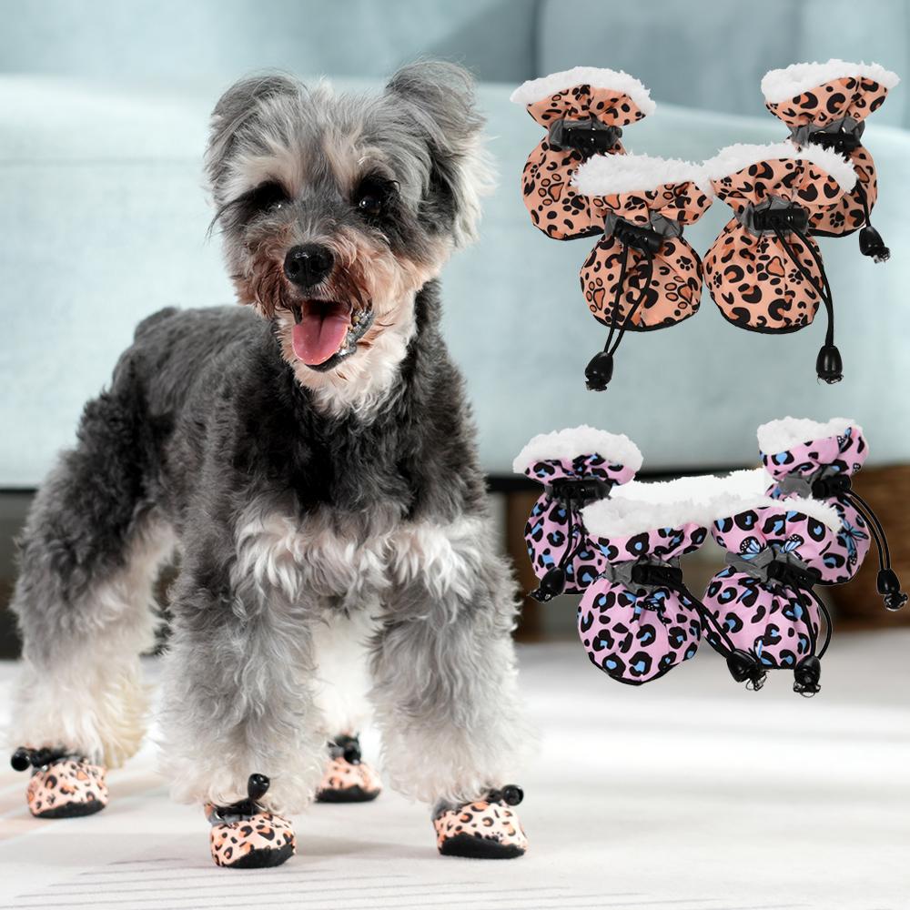 Зимняя обувь для собак, флисовые сапоги для маленьких собак, кошек, теплая обувь для котят, носки, товары для французских бульдогов, йоркширских чихуахуа