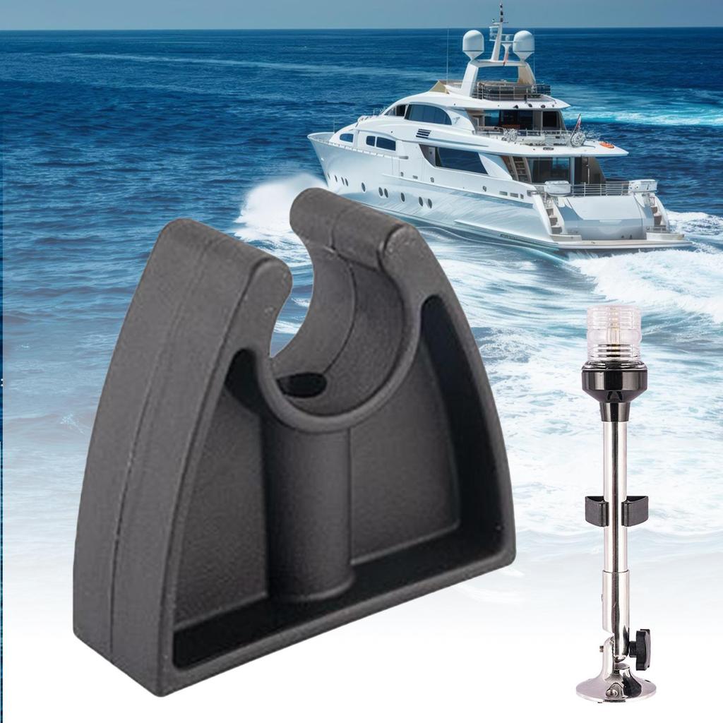Boat Pole Light Storage Clips Black Pole Light Storage Clamp Clamp For Hook Deck Dock Wall Flashlight Yacht Ship Organization