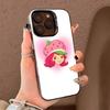 Чехол для телефона Клубничный Ш-Шорткейк для iPhone 17 17Air 16 15 14 13 12 11 Pro Max Plus Цветной Серебристый