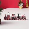 Christmas Train Ornaments, Christmas Party Decoration Wooden Small Train Ornaments for 2025 Home Decor Xmas Navidad Noel Gifts