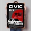 Плакат Honda Sign Cars Украшение для дома Гостиная Ретро Металлическая жестяная табличка для гаража Настенное художественное оформление Декор интерьера Мужчины
