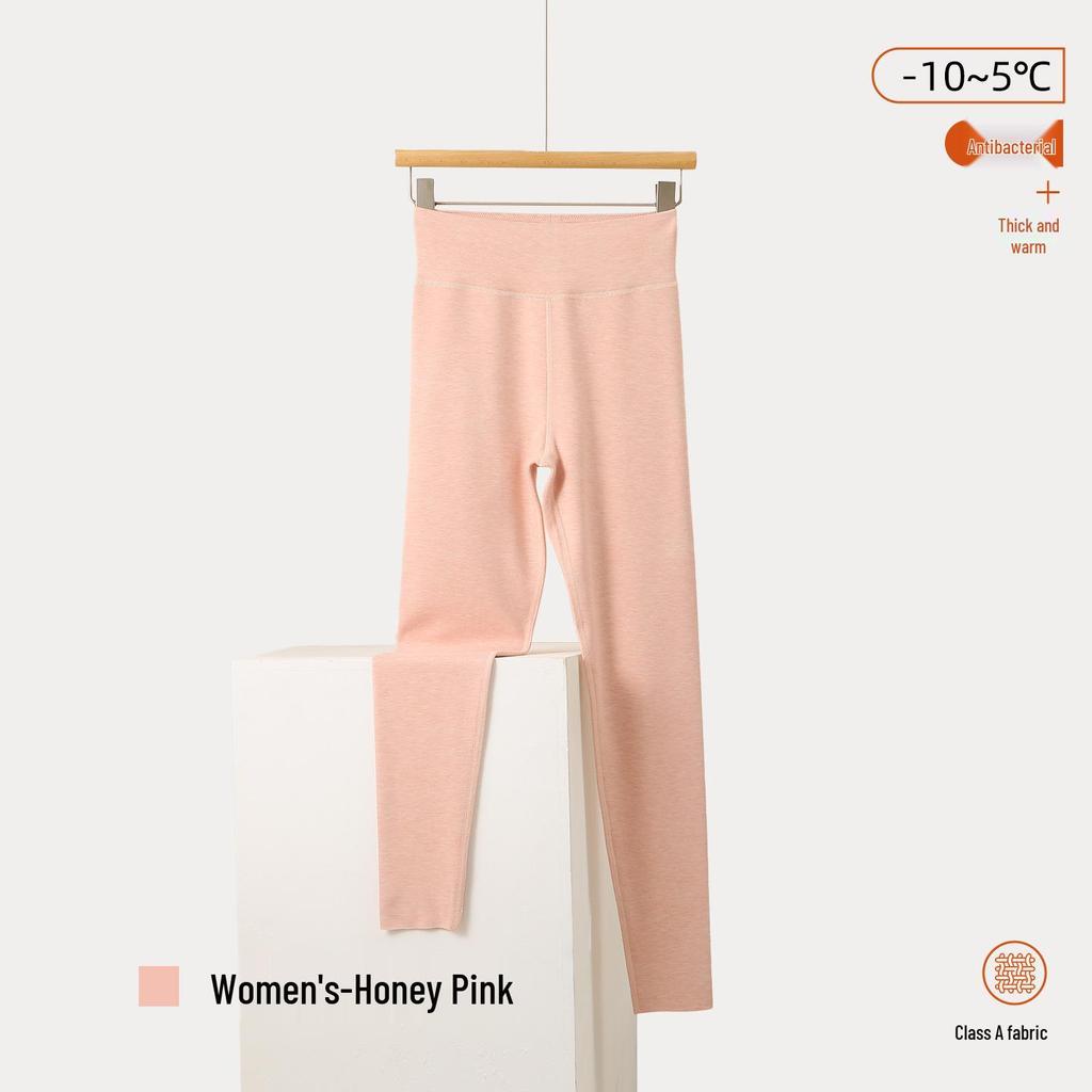 Мама и Малыш Кашемир Шелк Высокая Посадка Теплые Леггинсы - Женские Антибактериальные Осенние Брюки с Немецким Вельветом
